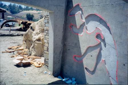 Hadrosaur Wall Outline